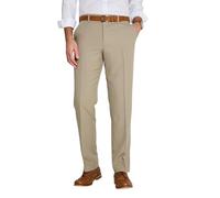 Farah Men's Classic Slant Pocket Trousers Flat Front Easy Care Non-Iron Finish & Gripper Waistband Soft Taupe 40W / 31L