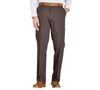 Farah Men's Classic Slant Pocket Trousers Flat Front Easy Care Non-Iron Finish & Gripper Waistband Taupe 40W / 27L