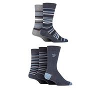 Mens Farah Striped and Argyle Cotton Socks Patterned in Many Colours 5 Pair Pack