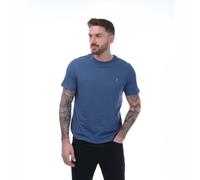 Farah Mens Dean Short Sleeve T-Shirt in Blue Cotton - Size Small