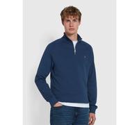 Farah Mens Deep Blue Jim Quarter Zip Sweatshirt