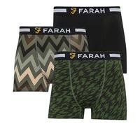 Farah Mens Designer 3 Pack Trunk Boxer Shorts Palsim - 100% Genuine (UK, Alpha, XL, Regular, Regular) Multicolor