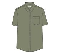 Farah Mens Drayton Short Sleeve Shirt Oil Green L