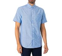Farah Men's Drayton Short Sleeved Shirt, Blue, XL