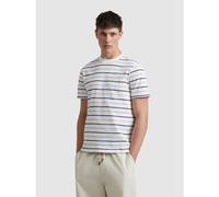 Farah Mens Ecru Stacy Stripe Pocket T-Shirt