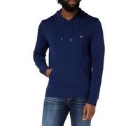 Farah - Men's Hoodie, Zain Drawstring Hoodie, Organic Cotton, Long Sleeve, Slim Fit Sweatshirt with Front Pocket, Rich Indigo, XXL