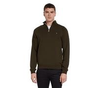 Farah Mens Jim 1/4 Zip Sweatshirt, Evergreen, XS UK