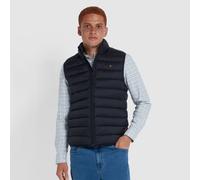Farah Mens Joel Wadded Gilet in Black - Size Medium