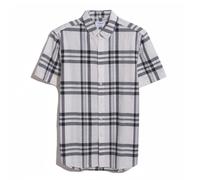 Farah Mens Kele Bold Check Shirt in Ecru Cotton - Size X-Small