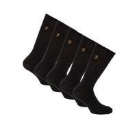 Farah Mens Kinley 5 Pack Dres Socks in Black Cotton - Size 7-11Y