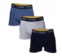 Farah Mens Lomli Boxer Shorts (Pack of 3) / XXL Navy/Grey/Black GT621