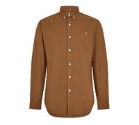 Farah Mens Long Sleeve Shirt Cotton Mid Brown M