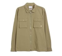 Farah Mens Lynden Full Zip Overshirt - Khaki Green - XXL - Khaki Green