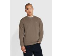 Farah Mens Mushroom Grey Tim Crew Neck Sweatshirt