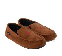 Farah Mens Nicken Moccasin Slippers in Tan Textile - Size 9-10Y