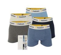 Farah Mens Orden 5 Pack Boxer Shorts in Multi colour - Multicolour Cotton - Size 2XL