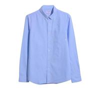 Farah - Men's Oxford Shirt, Brewer Box Fit, Organic Cotton, Long Sleeve, Casual or Work Shirt, L, Sky Blue