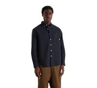 Farah - Men's Oxford Shirt, Brewer Box Fit, Organic Cotton, Long Sleeve, Casual or Work Shirt, XL, True Navy