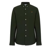 Farah - Men's Oxford Shirt, Brewer Slim Fit Organic Cotton, Long Sleeve, Casual or Work Shirt, Forest Green, XXL