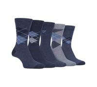 Farah - Mens Patterned Dress Socks 5 Pack Cotton Socks FCS270