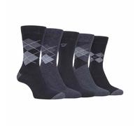 Farah - Mens Patterned Dress Socks 5 Pack Cotton Socks FCS270