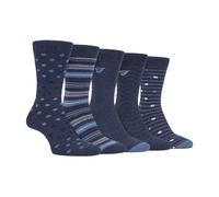 Farah - Mens Patterned Dress Socks 5 Pack Cotton Socks FCS273