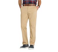Farah Men's Regular Fit Smart Casual Stretch Chino Trousers with Stretch Twill Fabric, Zip & Hook Fastening, Side & Buttoned Back Pockets Sand 42W / 31L