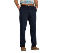 Farah Men's Regular Fit Smart Casual Stretch Chino Trousers with Stretch Twill Fabric, Zip & Hook Fastening, Side & Buttoned Back Pockets Navy 44W / 29L