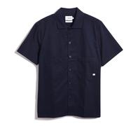Farah Mens Rodney Shirt in Navy Cotton - Size Medium