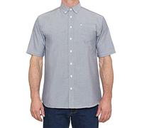 Farah Mens Short Sleeve Regular Fit Oxford Shirt 'The Drayton' Navy