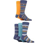 Farah Men's Socks Patterned Bamboo 5 Pack Navy