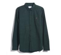 Farah Mens Steen Slim-Fit Shirt in Green Cotton - Size Medium