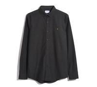 Farah Mens Steen Slim-Fit Shirt in Green Cotton - Size X-Large