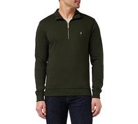 Farah - Men's Sweater, Aintree Quarter Zip Sweatshirt, Long Sleeve, Mock Neck Collar, Organic Cotton, Modern Fit, Rosin, M