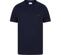 Farah Mens T-Shirt Danny Organic Cotton Tee in Navy Blue