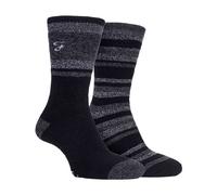 Farah - 2 Pack Mens Thermal Walking Socks | Great For Outdoor Winter Trekking & Hiking (6-11, Black/Charcoal)