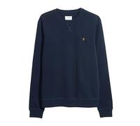 Farah - Men's Tim Organic Cotton Crew Neck Sweatshirt, Slim Fit Dark Blue
