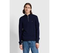 Farah Mens True Navy Birchall Quarter Zip Sweatshirt