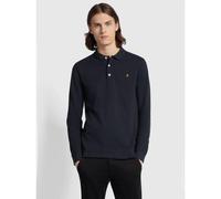 Farah Mens True Navy Blanes Long Sleeve Polo Shirt