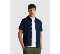 Farah Mens True Navy Finn Textured Shirt