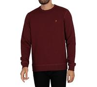 Farah Mens Vintage Tim Crew Sweatshirt Farah Red Marl 3XL