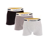 Farah Men's Yeri 3 Pack Boxer Shorts in Grey