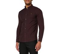 Farah Steen Slim FIT Brushed Cotton Shirt Red