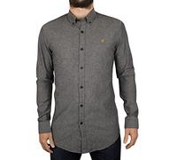 Farah Vintage Men's Steen Long Sleeve Casual Shirt, Grey, Small