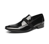 Faranzi Tuxedo Shoes Patent Leather Wedding Shoes for Men Cap Toe Lace up Formal Business Oxford Shoes, Sensus-4-black, 13