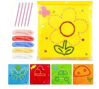 FARBEIR 5 Pcs Felt Sewing Craft Kit for Kids Fun Sewing DIY Craft Ornaments Kids Educational Sewing Craft Kits for Girls and Boys Beginner Children Random Style (Draw)