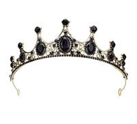 FARBEIR Baroque Crown Gothic King Queen Tiara Vintage Crystal Headpiece for Party Pageant Wedding Prom
