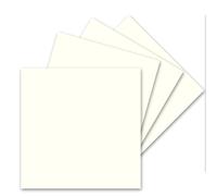 FarbenFroh by GUSTAV NEUSER 100 single cards square 15 x 15 cm in natural white (white) 240 g/m² blank craft cards, postcards, craft cardboard in clay paper quality
