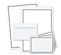 FarbenFroh by GUSTAV NEUSER 25x Mourning Paper Sets DIN A5 Letter Paper & DIN C6 Mourning Envelopes I Black Mourning Border I 148 x 210 cm I for Laser & Inkjet I Mourning Papers by GUSTAV NEUSER®