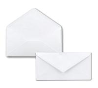 "FarbenFroh by GUSTAV NEUSER" 50 envelopes white/bright white DIN long 110 x 220 mm (11 x 22 cm) wet-glued without window Ideal for invitation cards FarbenFroh series